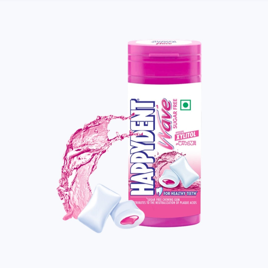 Happydent Sugar Free Wave Fruit Flavour Chewing Gum