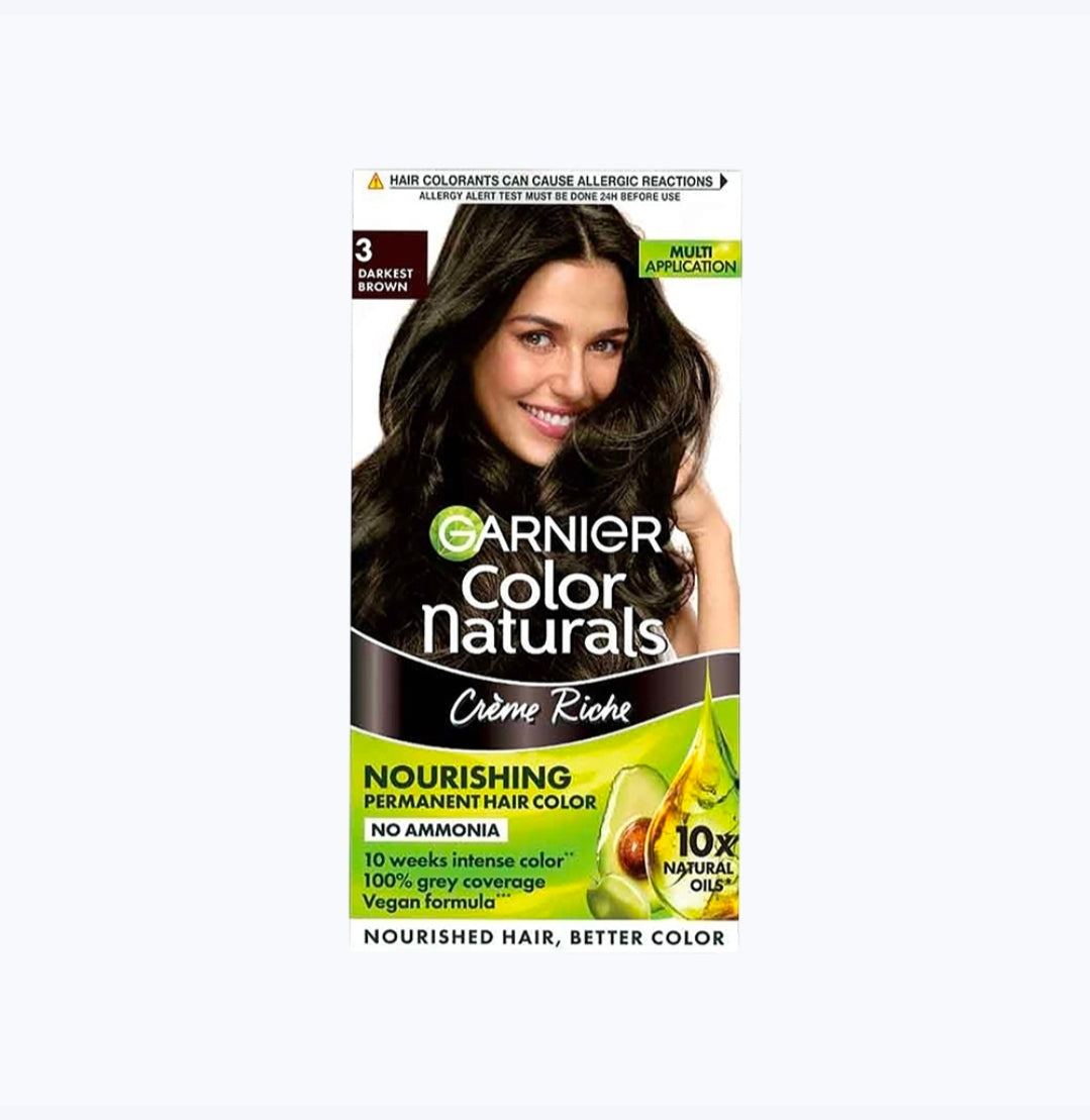 Garnier Color Naturals Hair Colour (Shade 3 Darkest Brown)
