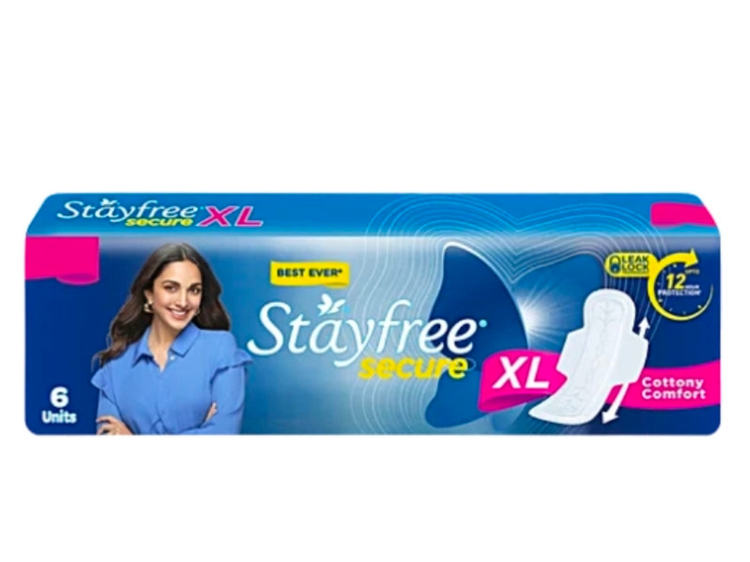 Stayfree Secure XL Sanitary Pads (6 Pcs)