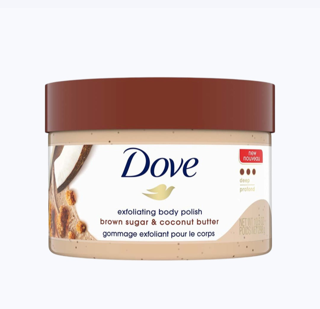 Dove Exfoliating Body Polish Body Wash (Brown Sugar & Coconut Butter) 298g