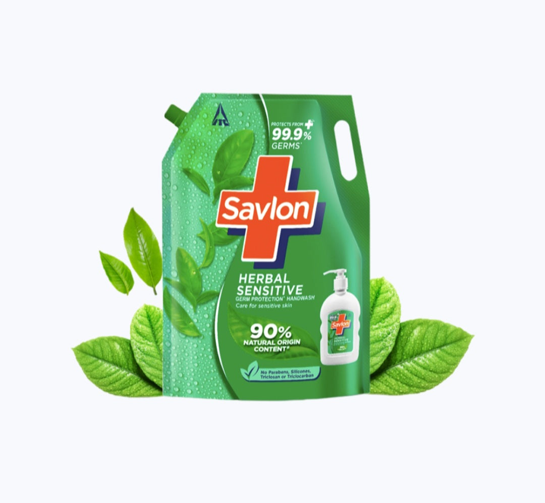 Savlon Herbal Sensitive Germ Protection Hand Wash Refill 1.35ltr