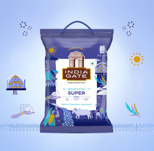 India Gate Basmati Rice - Super 5kg+1kg Free (6kg)