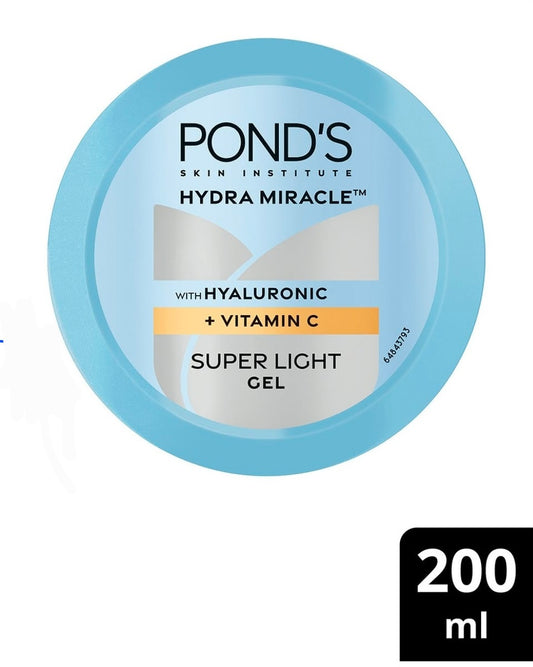 Ponds Hydra Miracle Super Light Gel with Hyaluronic Acid & Vitamin C - 200g