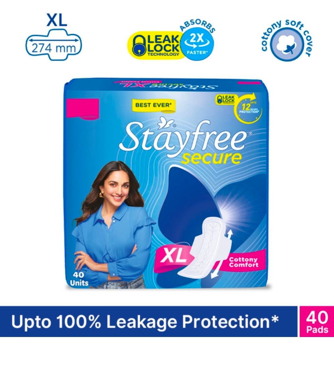 Stayfree Secure Pads XL (40Pcs)