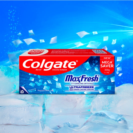 Colgate MaxFresh Peppermint Ice Gel Toothpaste - Saver Pack (150g×4)