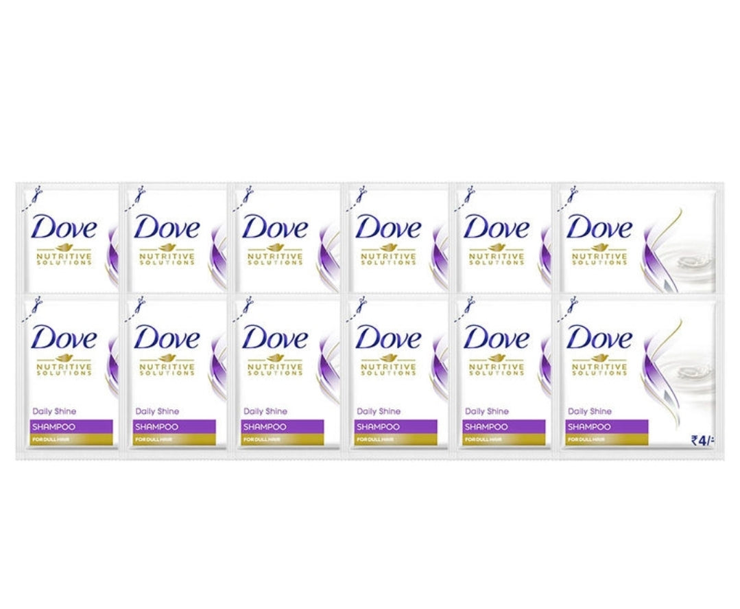 Dove Daily Shine Shampoo Pouch (10×2/-)