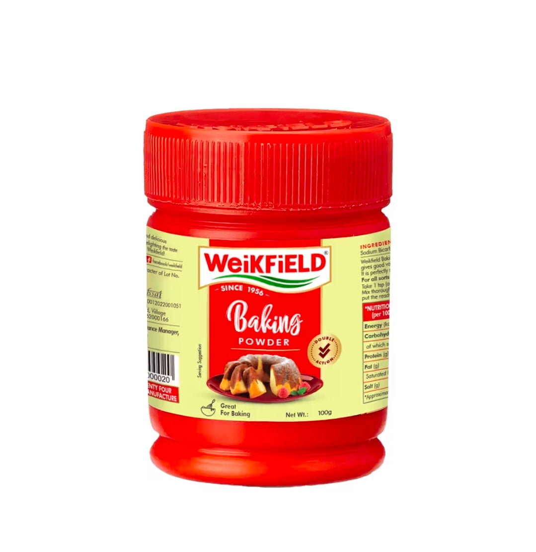 Weikfield Baking Powder| Double Action Baking Powder| Perfect for Fluppy Cakes, Cookies, Muffins 100g