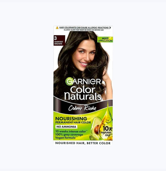 Garnier Color Naturals Hair Colour (Shade 3 Darkest Brown)
