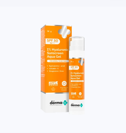 The Derma Co 1% Hyaluronic Sunscreen Gel Aqua 50g