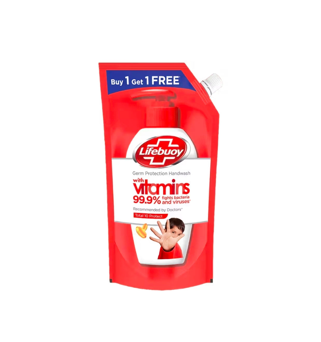 Lifebuoy Total 10 Activ Naturol Germ Protection Handwash Refill (Pack of 2) 1.35ltrs