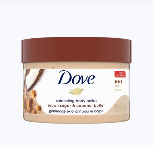 Dove Exfoliating Body Polish Body Wash (Brown Sugar & Coconut Butter) 298g