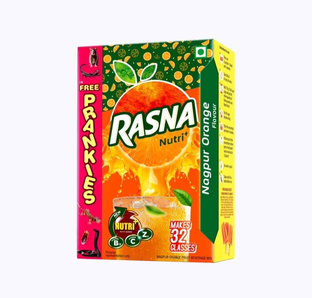 Rasna Fruit Fun Nagpur Orange Drink Mix (32 Glasses)