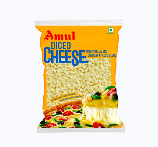 Amul Diced Cheese (Chedar + Mozzarella) 200g