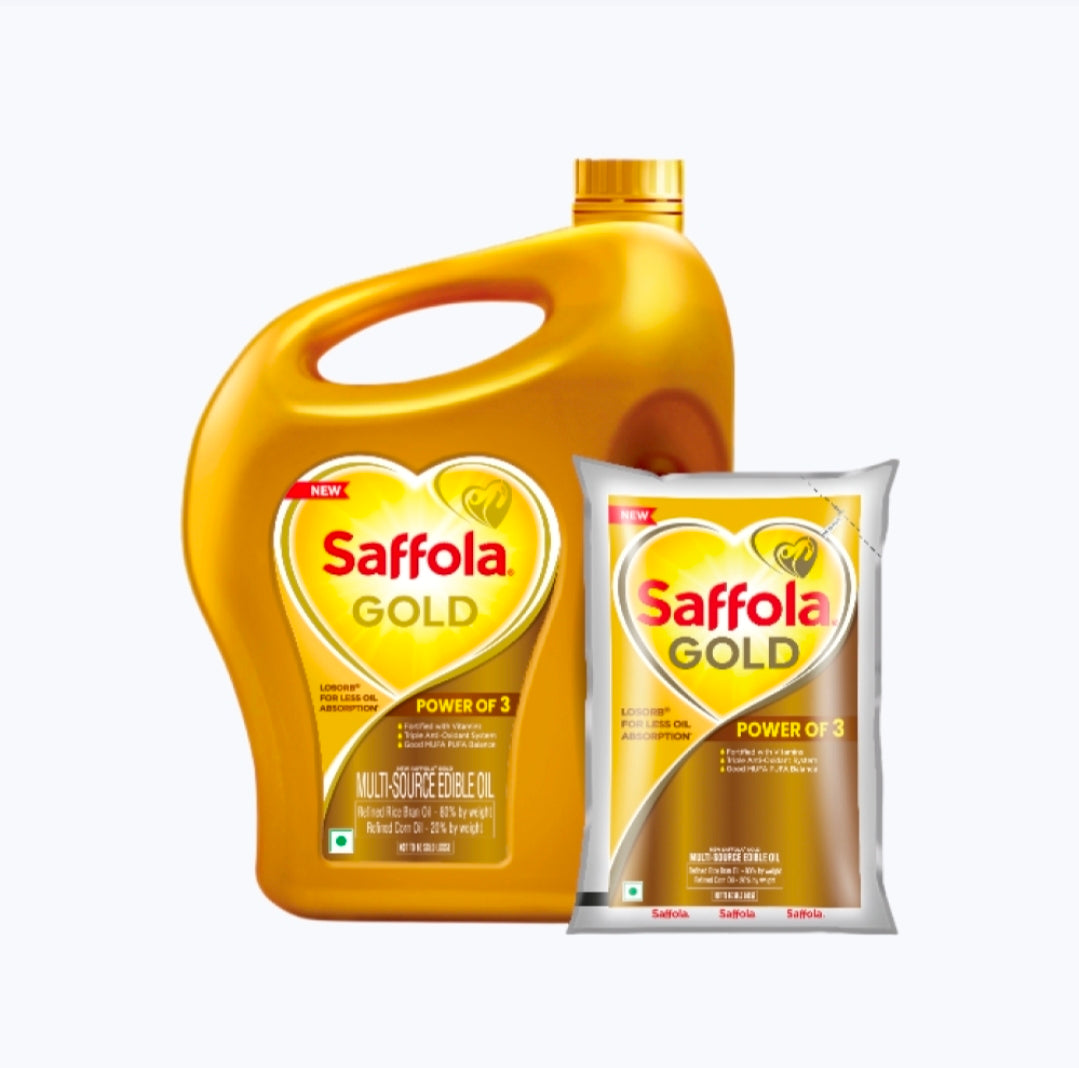 Saffola Gold Corn & Rice Bran Blended Cooking Oil 6ltr